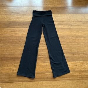 Los Angeles apparel black garment dyed flared yoga leggings